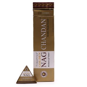 bG9jYWw6Ly9tZWRpYS85Ry8wQy82MFIzMEMxRzZSV0swQzlHLzMyMGU0OTkyLmpwZWc.jpg 42g Jumbo Golden Nag - Chandan Backflow Incense Cones