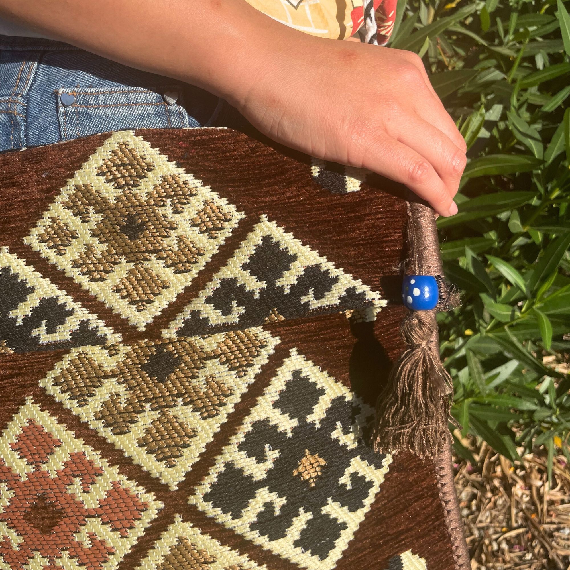 Chocolate Kilim Messenger Festival Bag - Image 2