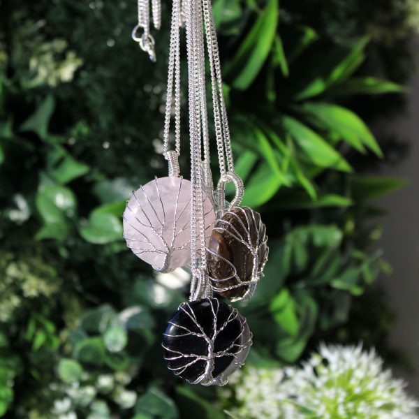 Tree of Life Gemstone Necklace - Tiger Eye - Image 4