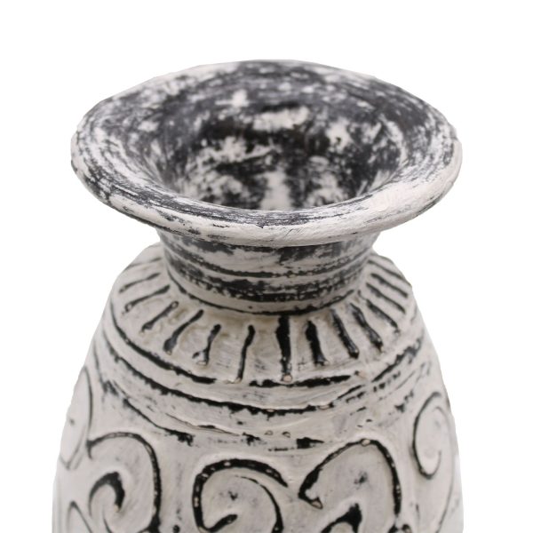 Swirls Shaped Vase - Cream - Image 3