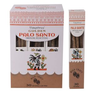 bG9jYWw6Ly9tZWRpYS85SC9HRS82MFIzMEMxSDc0VjNHRTlILzcyZjQ4ZWY1LmpwZWc.jpg 30g Golden Palo Santo Smudging Resin Sticks