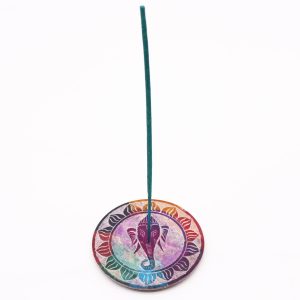 bG9jYWw6Ly9tZWRpYS85Sy80RC82MFIzMEMxRzZXVDM0RDlLLzY1OTA2MGE2LmpwZWc.jpg Soapstone Disc Incense Holder - Ganesha