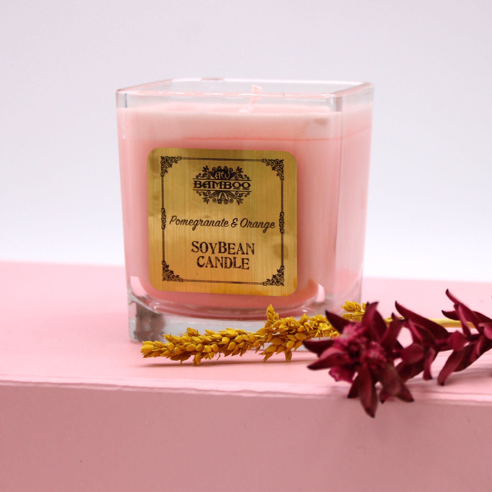 Soybean Candles - Pomegranate & Orange - Image 2