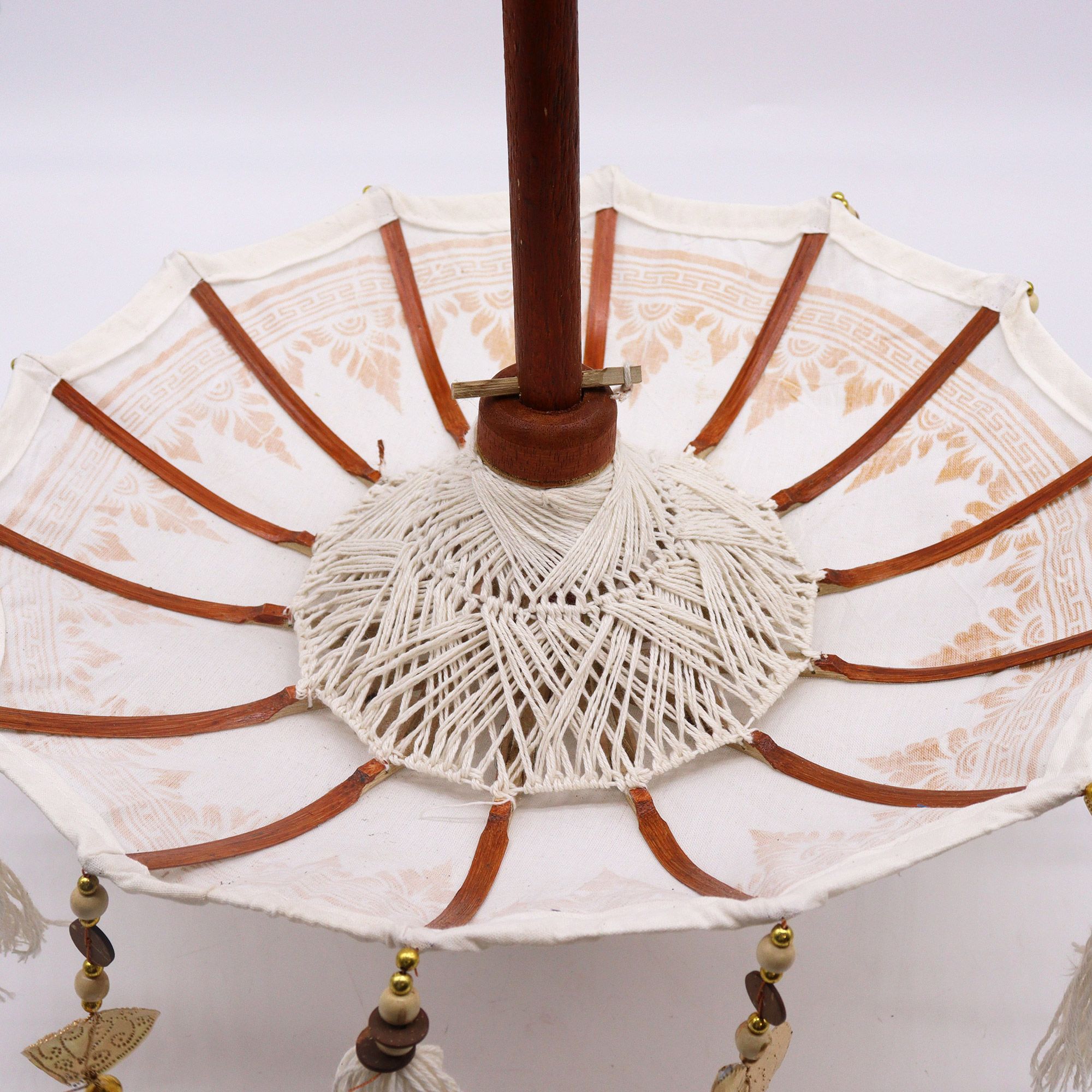 Bali Home Decor Parasol - Canvas - Natural- 40cm - Image 5
