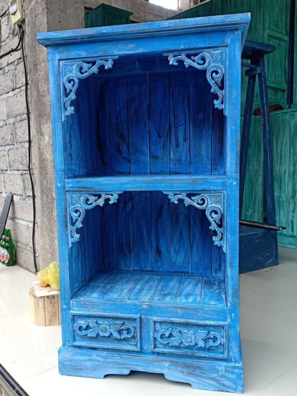 Albasia Bathroom Cabinet - Bluewash - Image 4