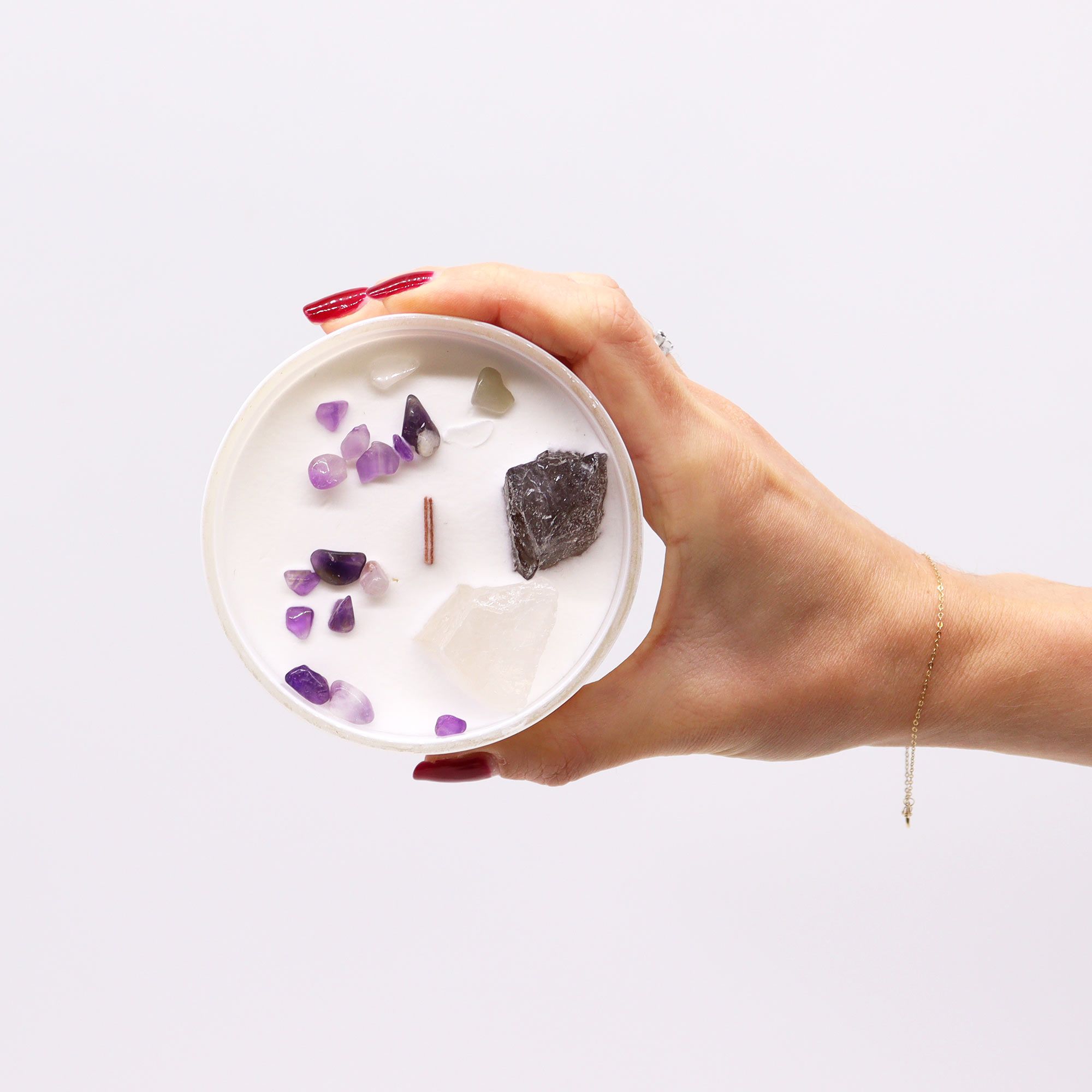 Chakra Crystal Candles - Crown Chakra - Image 4