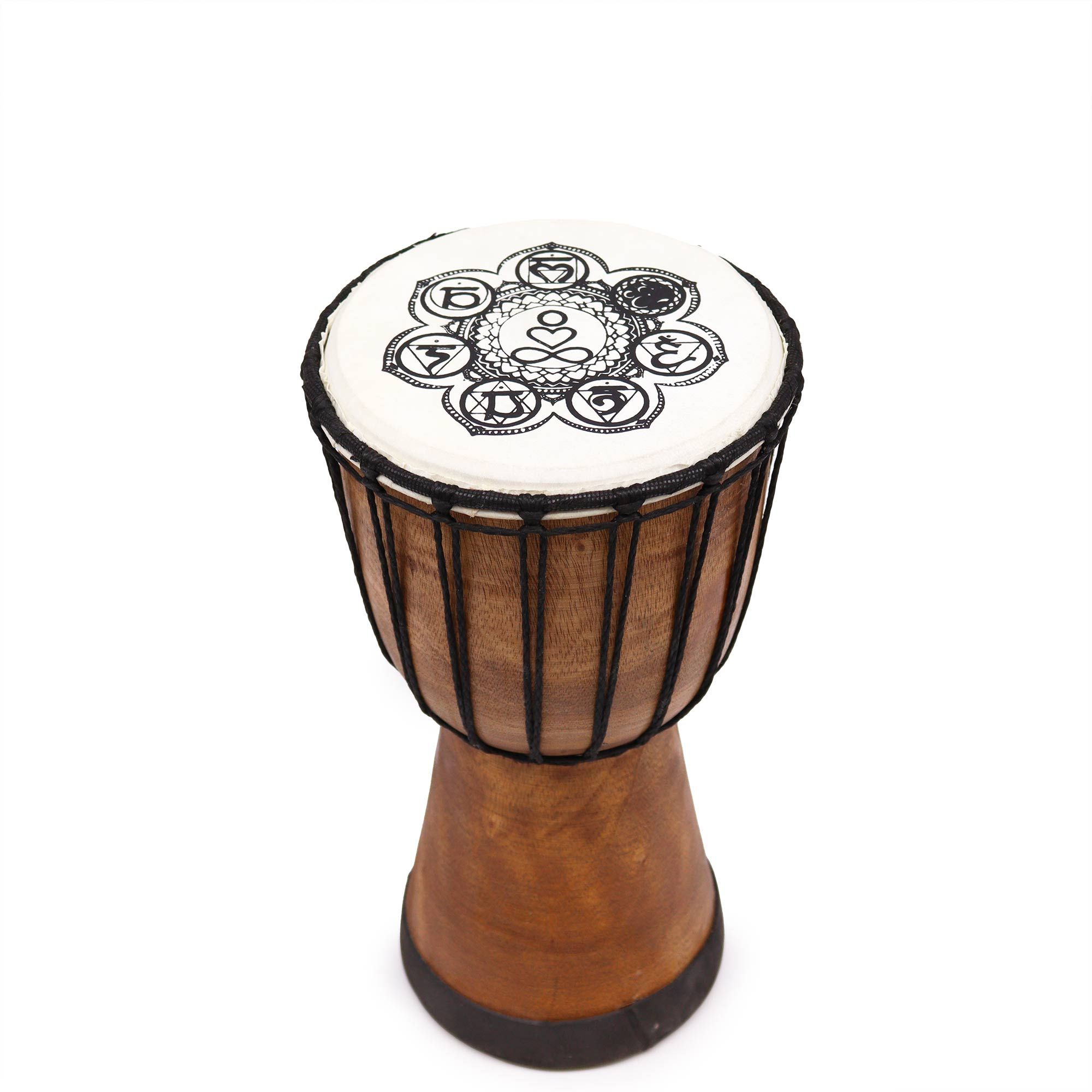 Chakra Wide Top Djembe Drum - 17cm - Image 2