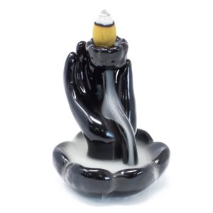 bG9jYWw6Ly9tZWRpYS85Sy9FRS82MFIzMEMxRzZNUzNFRTlLLzU2YTBiMzAyLmpwZWc.jpg Back Flow Incense Burner - Hand & Lotus Flower