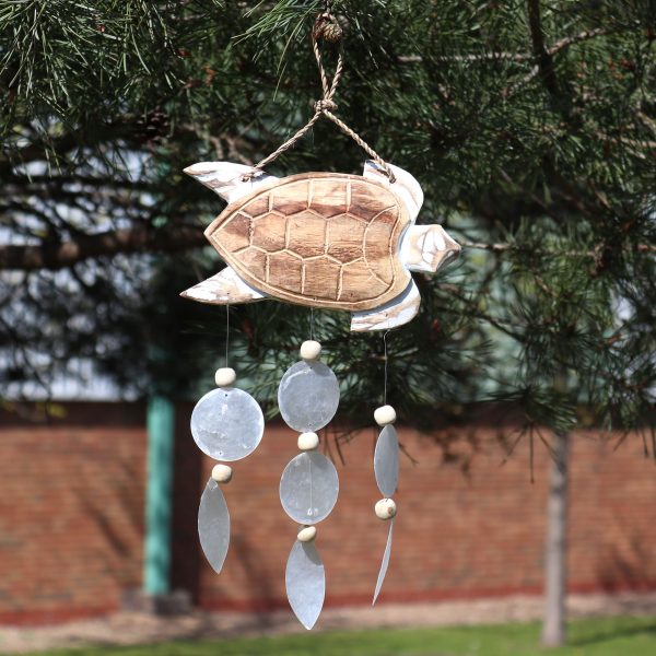 Whitewash Turtle Carving and Natural Copis Drop - Image 2