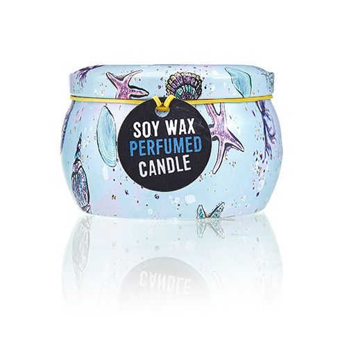 Art Tin Candle - Assorted Design - Sea life - Rasberry - Image 4