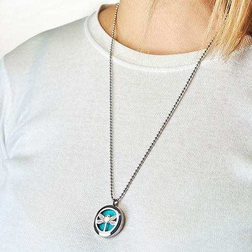 Aromatherapy Diffuser Necklace - Dragonfly 25mm - Image 5