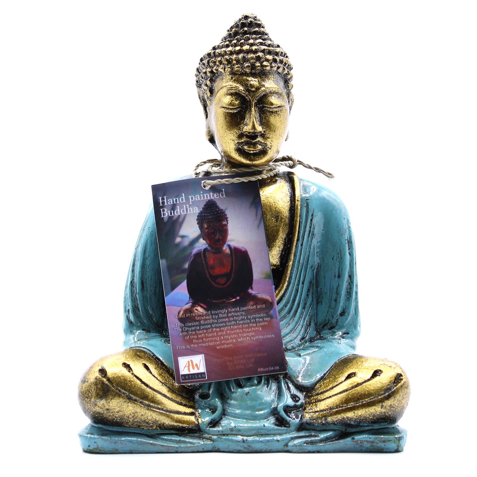 Teal & Gold Buddha - Medium - Image 6
