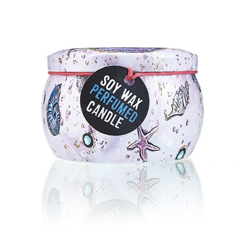 Art Tin Candle - Assorted Design - Sea life - Rasberry - Image 5