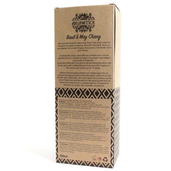 200ml Basil & Maychang Essential Oil Reed Diffuser - Image 4