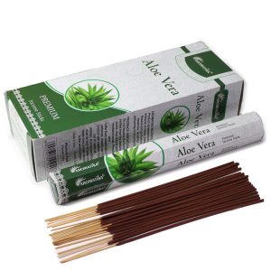 bG9jYWw6Ly9tZWRpYS85UC84RS82MFIzMEMxSDc0Vks4RTlQL2U5MGYzMDNmLmpwZWc.jpg Aromatika Charcoal Free Hex Incense - Aloe Vera