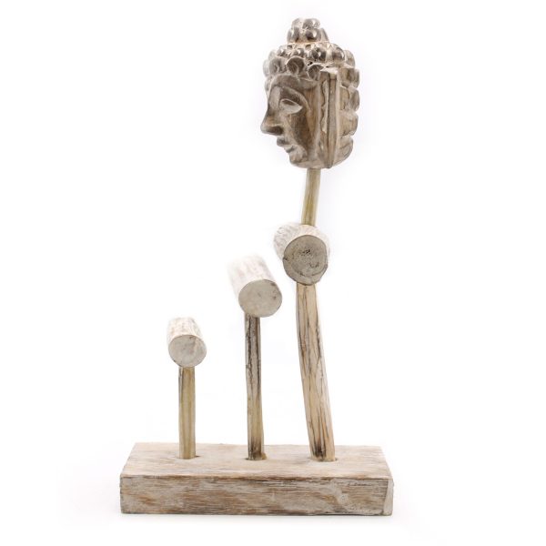 Three Branch & Buddha Stand - Whitewash - Image 3