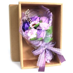 bG9jYWw6Ly9tZWRpYS85UC9FRC82MFIzMEMxRzZHV0tFRDlQLzYxNTZjMmFiLmpwZWc.jpg Boxed Hand Soap Flower Bouquet - Purple