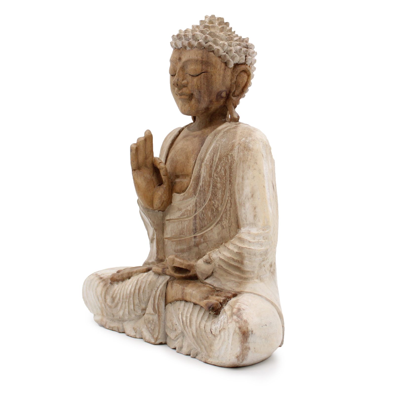 Buddha Statue Whitewash - 30cm Teaching Transmission - Image 3