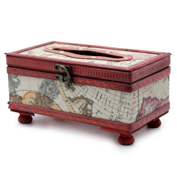 Tissue Box Old Map with Legs - Image 2