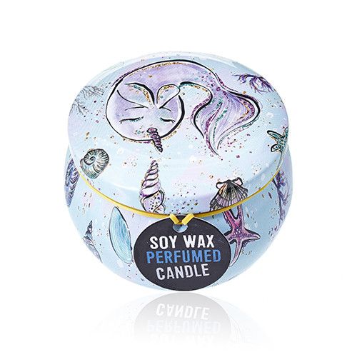 Art Tin Candle - Assorted Design - Sea life - Rasberry - Image 8