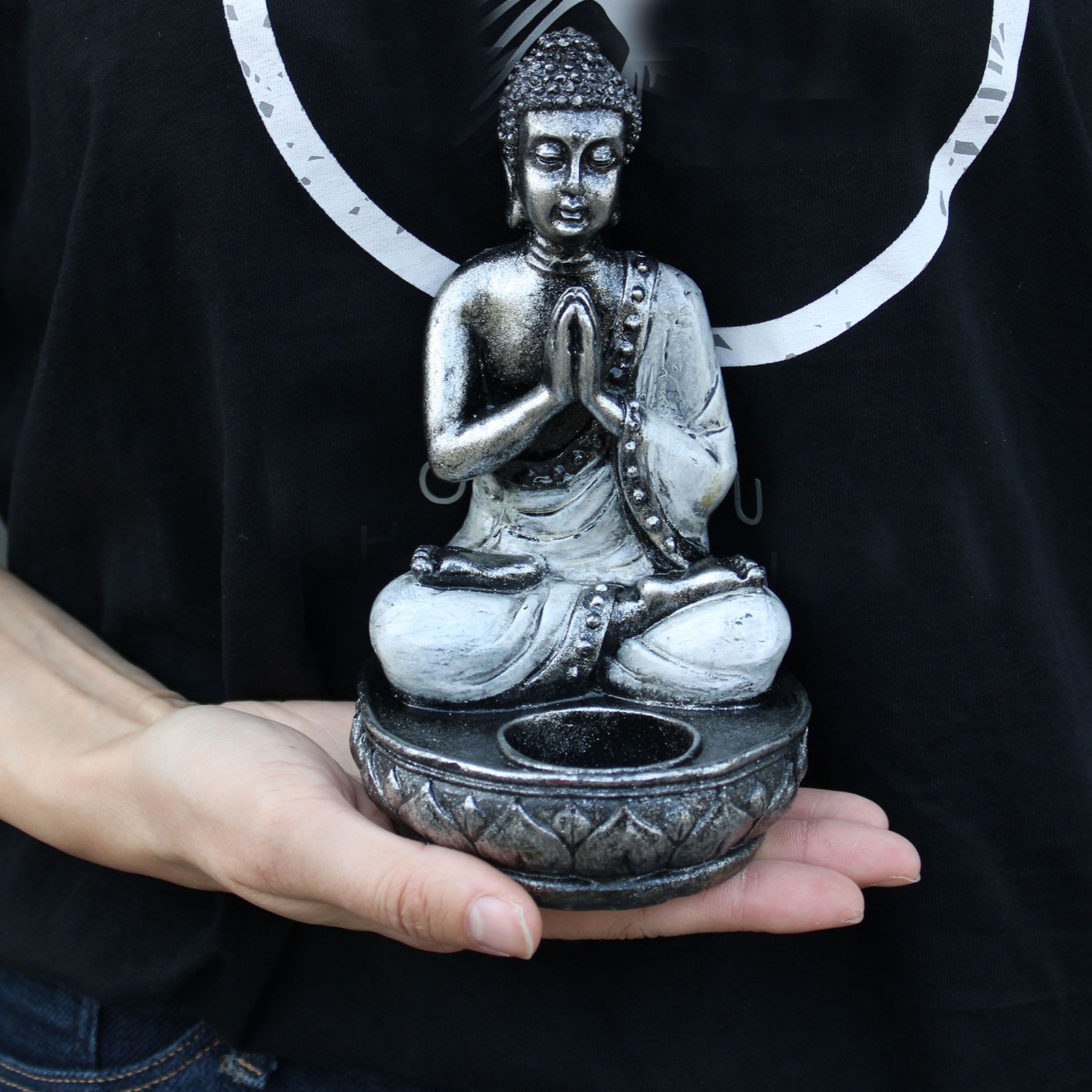 Teal & Gold Buddha - Medium - Image 4
