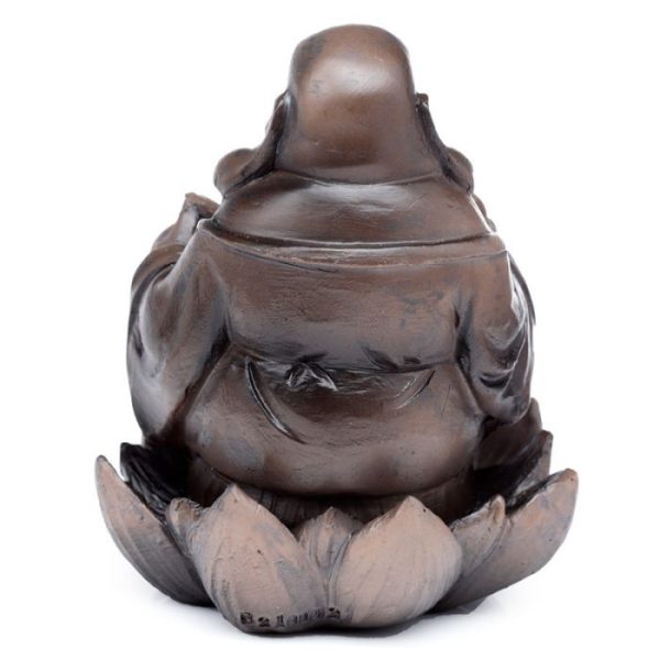Wood Effect Lucky Buddha Backflow Incense Burner - Image 3
