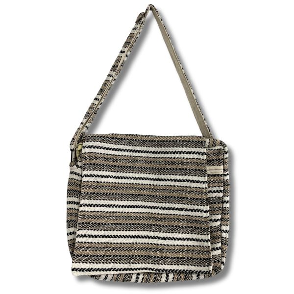 Soft Banjar Laptop Bag - Soft Cream & Grey - Image 2