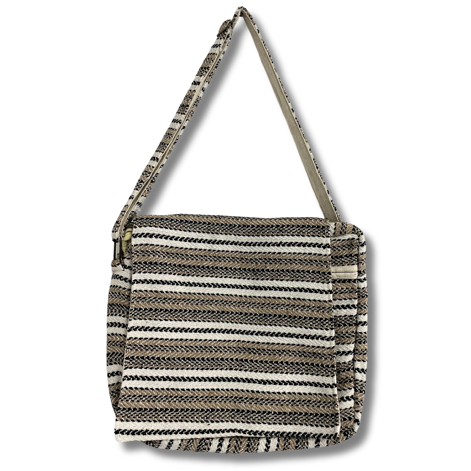 Soft Banjar Laptop Bag - Soft Cream & Grey - Image 2