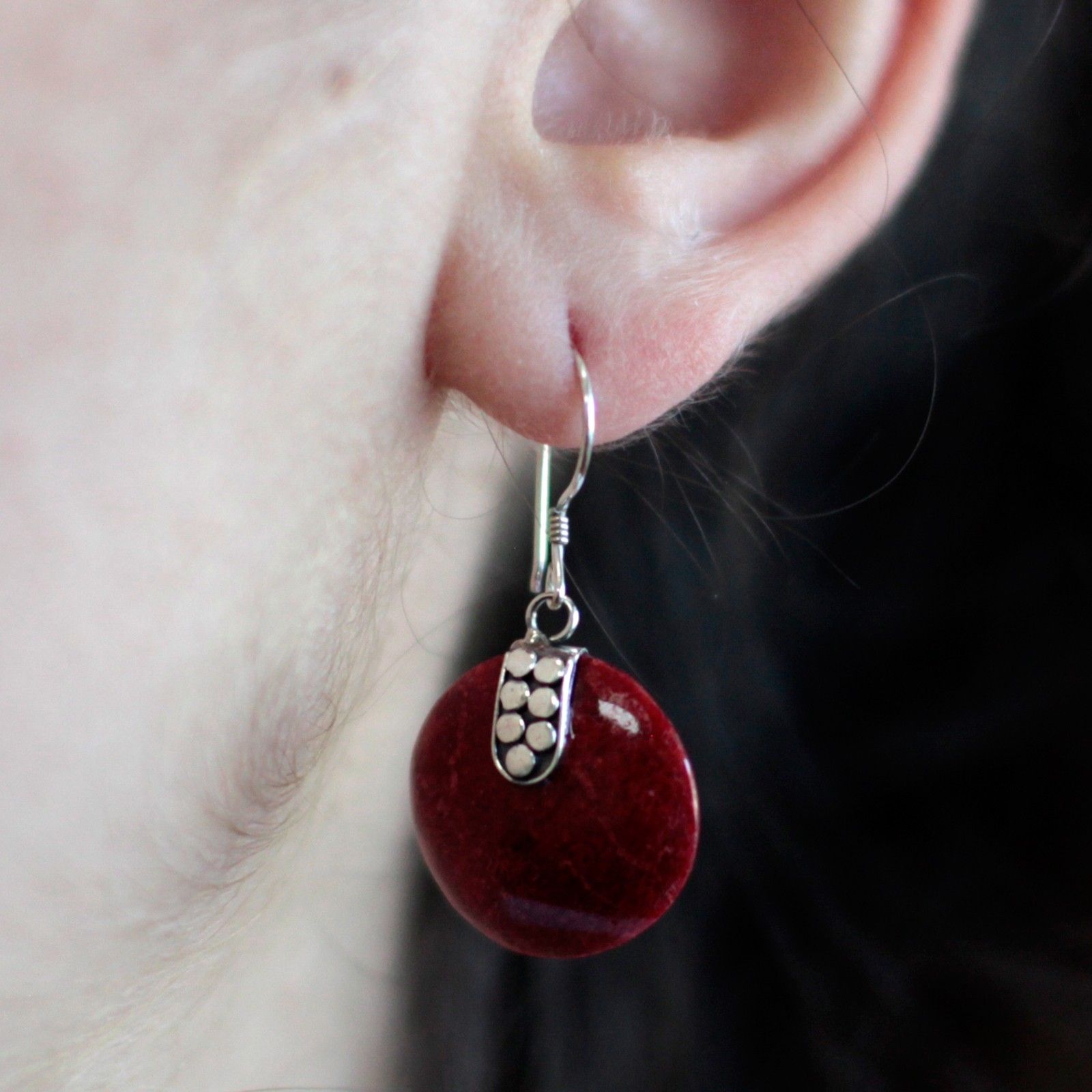 925 Silver Earrings - Disc Disc Décor - Image 5