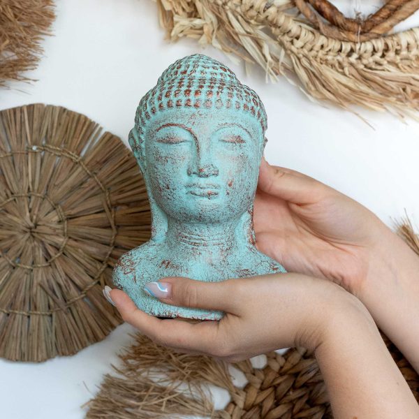 Tranquility Buddha Head  - Green Copper - Image 2