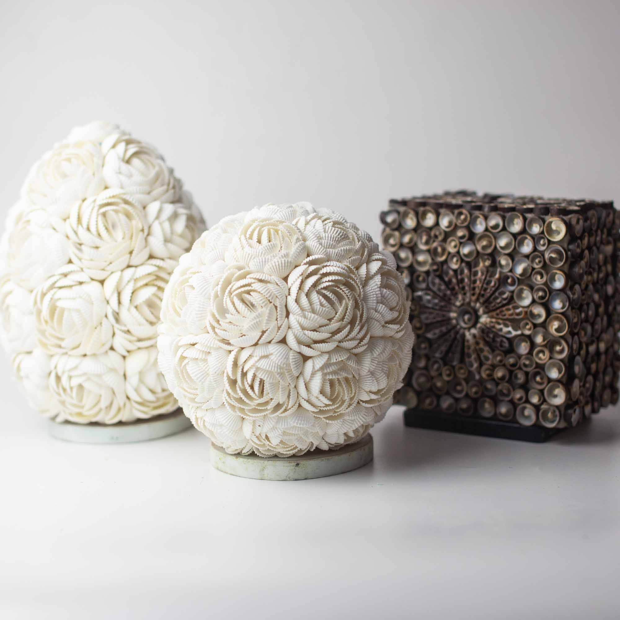 Boho Sea Shell Lamp - Rose Oval - 15cm - Image 3