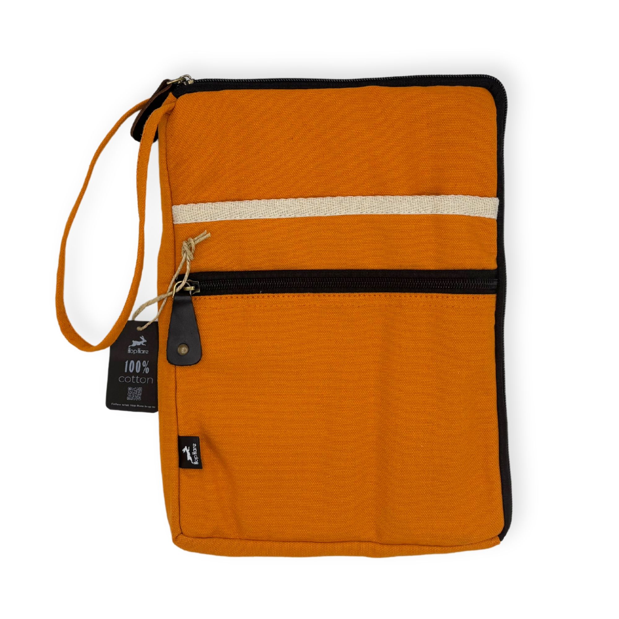 Canvas Large Laptop Pouch - Orange - Image 5