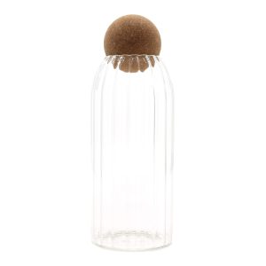 bG9jYWw6Ly9tZWRpYS8xSy80Qy82MFIzMEMxSDc0UjM0QzFLL2U4MTIwZjhhLmpwZWc.jpg Cottage Cork-Ball Glass Jar - Ribbed - 20cm