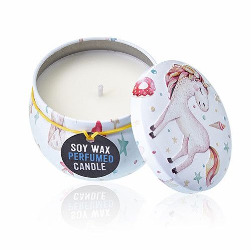 Art Tin Candle - Assorted Design - Unicorns - Moonstone - Image 5