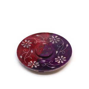 bG9jYWw6Ly9tZWRpYS8xTS80RC82MFIzMEMxRzZXVDM0RDFNLzVlMGFiOWZiLmpwZWc.jpg Soapstone Disc Incense Holder - Floral (5 stick holder)