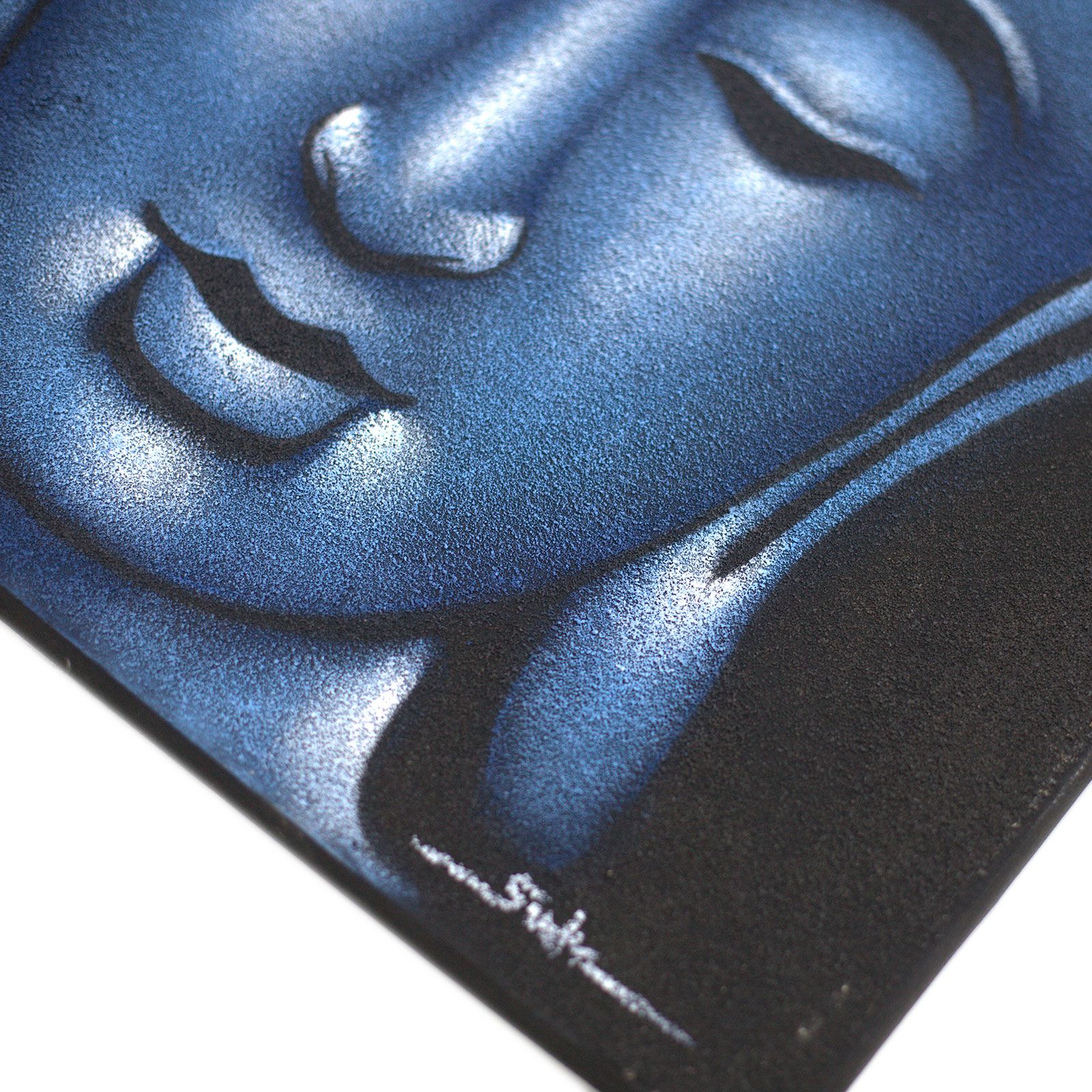 Buddha Painting - Blue Sand Finish - Image 2