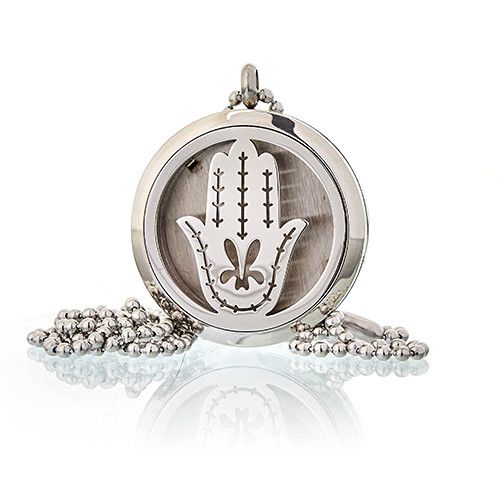 Aromatherapy Diffuser Necklace - Hand of Fatima 30mm - Image 5