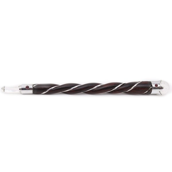 Twisted Wood and Rock Quartz Wand - Image 3