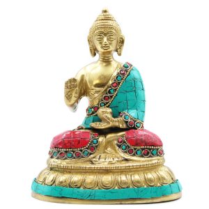 bG9jYWw6Ly9tZWRpYS8xTi8yRC82MFIzMEMxRzZSUksyRDFOLzk5OTdlNmE5LmpwZWc.jpg Brass Buddha Figure - Blessing - 15cm