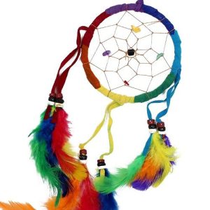 bG9jYWw6Ly9tZWRpYS8xTi9FRC82MFIzMEMxRzZHVDNFRDFOLzBmNTE1ODAwLmpwZWc.jpg Bali Dreamcatchers - Medium Round - Rainbow