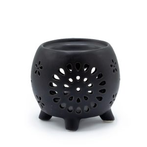 bG9jYWw6Ly9tZWRpYS8xTi9HQy82MFIzMEMxRzZXU0tHQzFOLzhiYzk0MzIzLmpwZWc.jpg Squat Pot Oil Burner Flower Burst - Matt Black