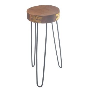 bG9jYWw6Ly9tZWRpYS8xTi9HRC82MFIzMEMxRzZSUzNHRDFOL2FlMzYxYjVkLmpwZWc.jpg Albasia Wood Plant Stand - Natural & gold detail