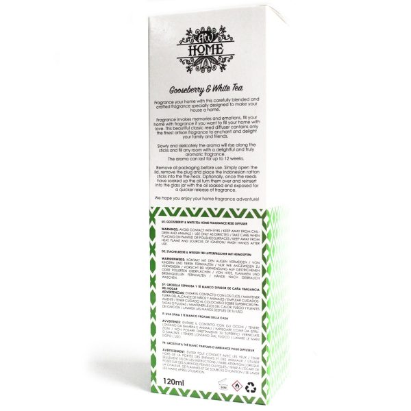 120ml Reed Diffuser -  Gooseberry & White Tea - Image 5