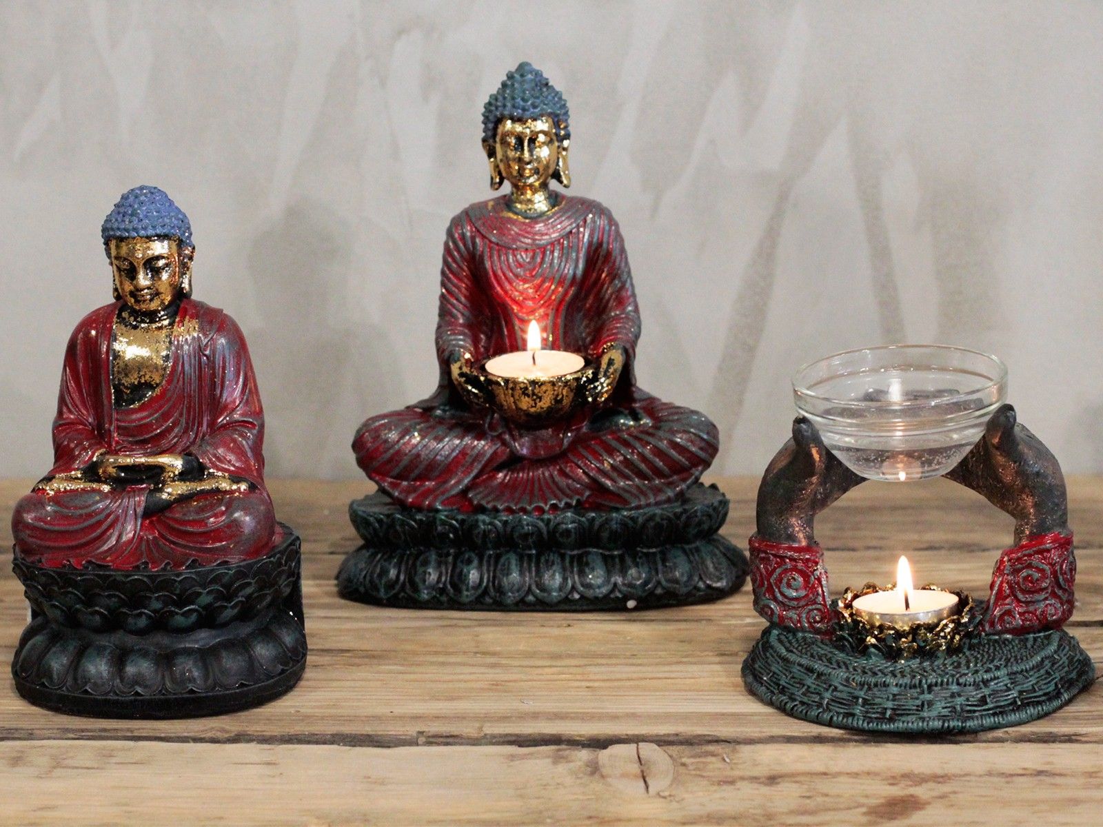 Antique Buddha - Devotee Candle Holder - Image 4