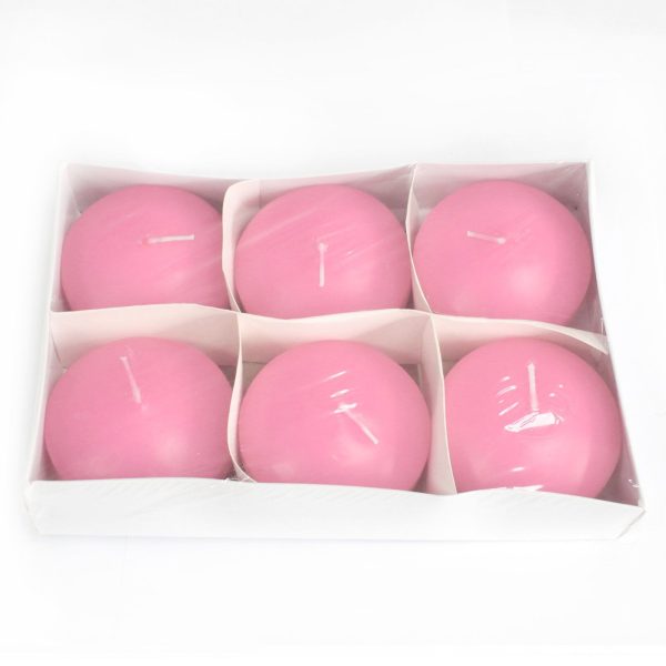 3x Large Floating Candle - Pink - Image 2