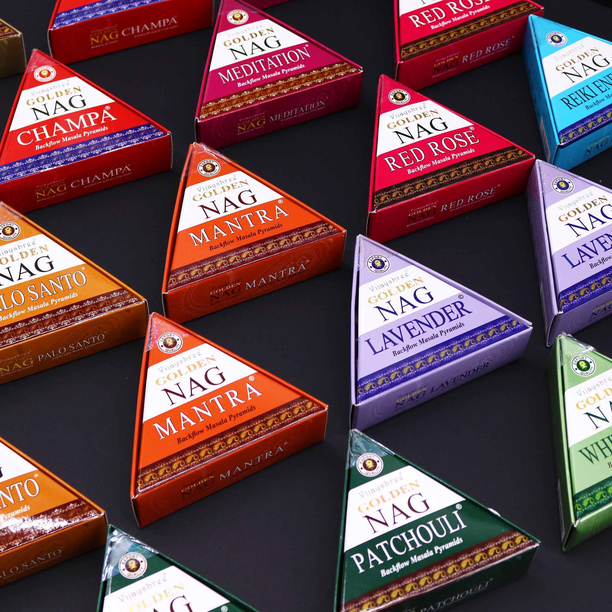 42g Jumbo Golden Nag - Lavender Backflow Incense Cones - Image 2