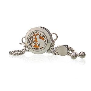 bG9jYWw6Ly9tZWRpYS8xUS8wRS82MFIzMEMxRzZNVkswRTFRLzNlMGJkMzlhLmpwZWc.jpg Aromatherapy Jewellery Chain Bracelet - Cat & Flowers - 20mm