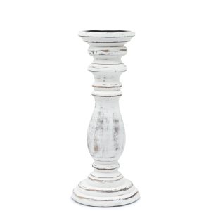 bG9jYWw6Ly9tZWRpYS8xUS8wRS82MFIzMEMxRzZXVDMwRTFRLzEzYjE2ZjJjLmpwZWc.jpg Classic Candle Stand - Whitewash - Medium