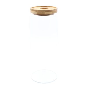 bG9jYWw6Ly9tZWRpYS8xUS9KRC82MFIzMEMxRzZSUjNKRDFRL2Y2M2QyMDBiLmpwZWc-1.jpg Cottage Bamboo Glass Jar - 20cm