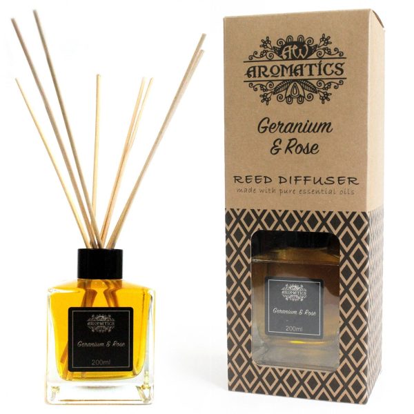 200ml Geranium & Rose Essential Oil Reed Diffuser - Image 2